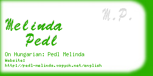 melinda pedl business card